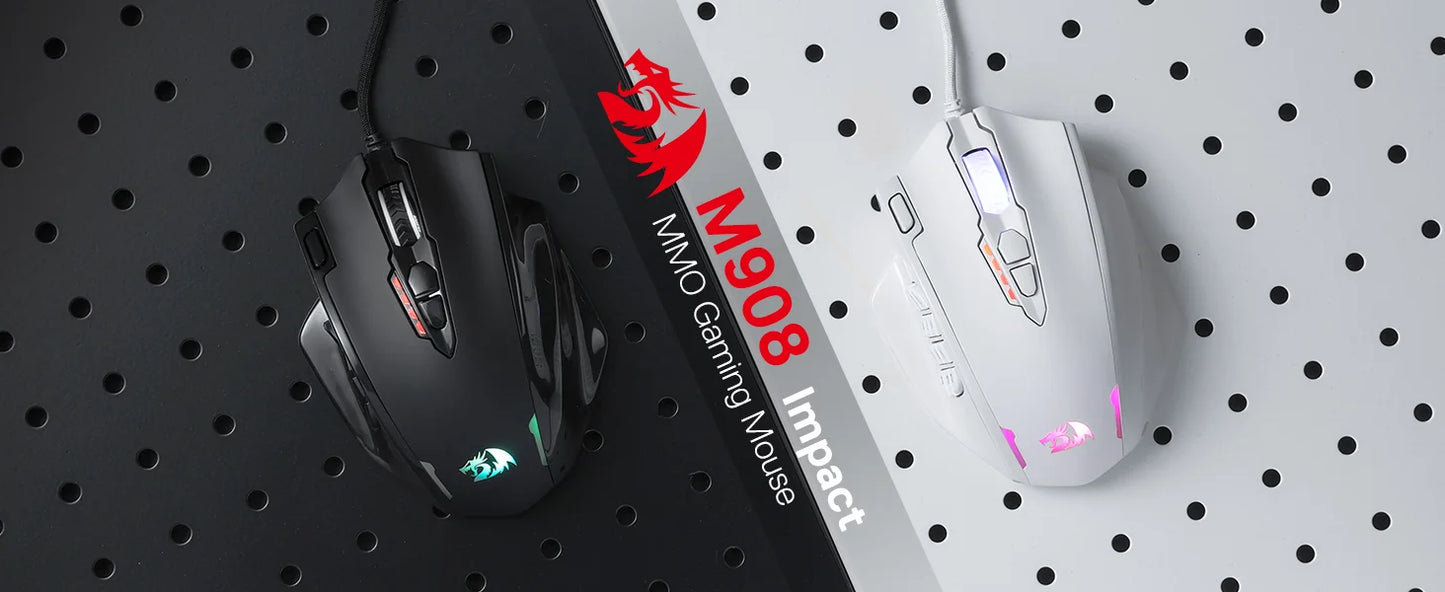 Redragon M908 RGB Backlit Gaming Mouse With 18 Programmable Buttons