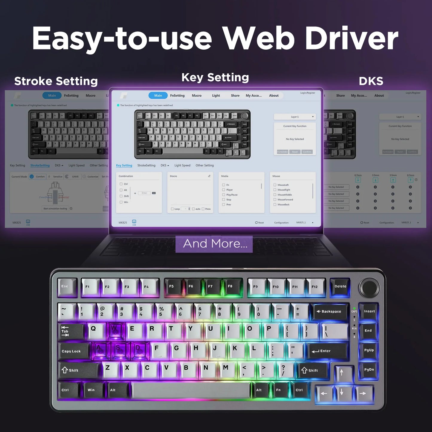 YUNZII RT75 Rapid Trigger USB Mechanical Gaming Keyboard