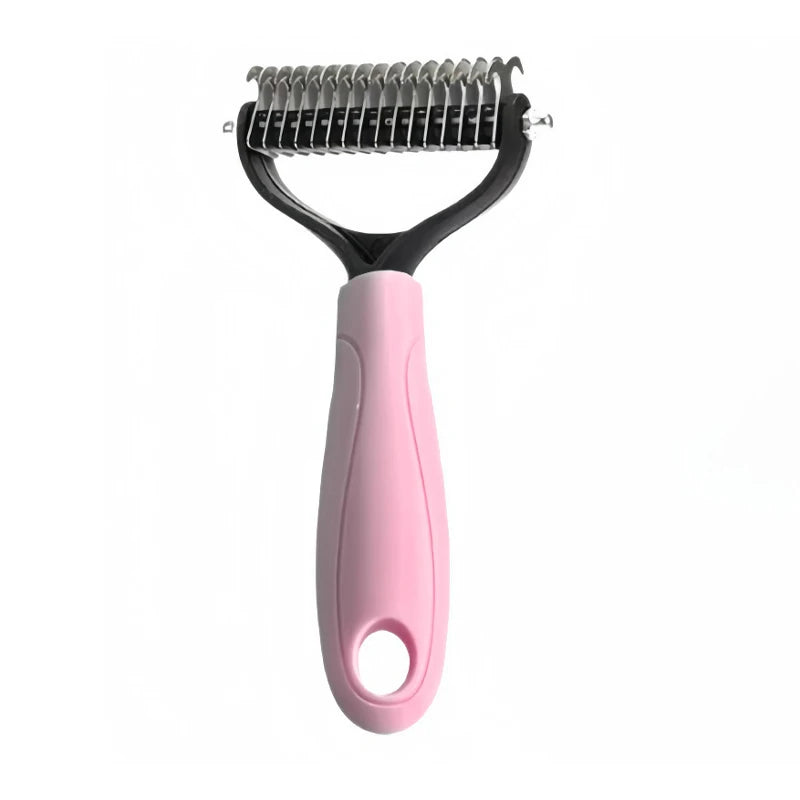 2-In-1 Dematting Comb For Dogs And Cats Deshedding Brush Tool