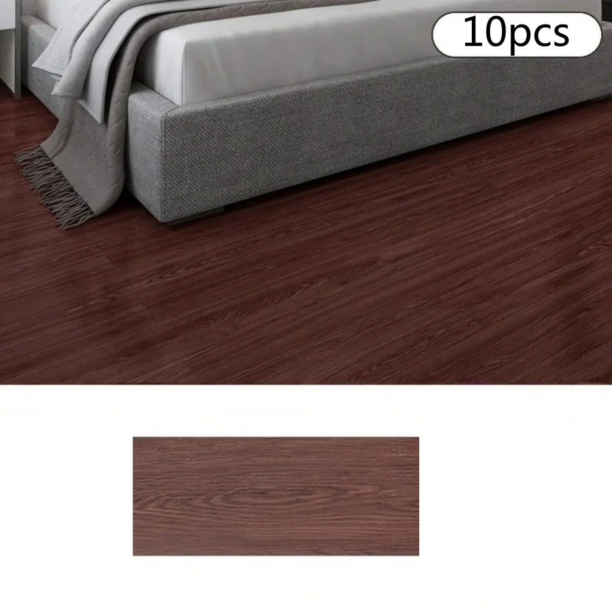 PVC Wood Grain Floor Sticker Set Self-Adhesive Waterproof