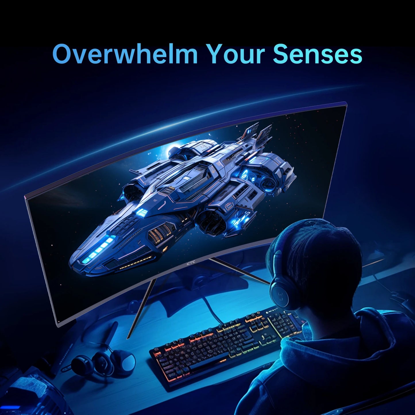 KTC Curved Gaming Monitor 240Hz HDR10 FreeSync G-Sync 1ms