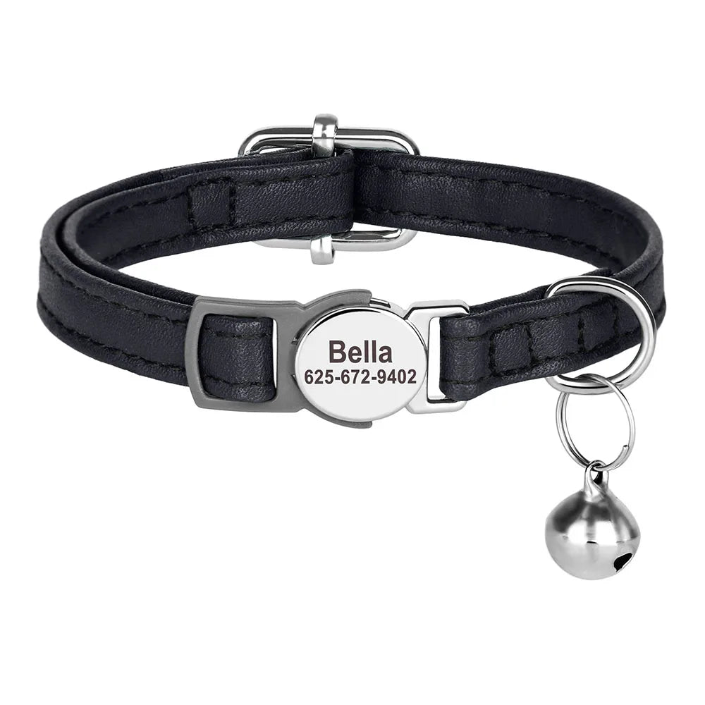 Personalized Cat And Small Dog Adjustable Collar With Engraved Name