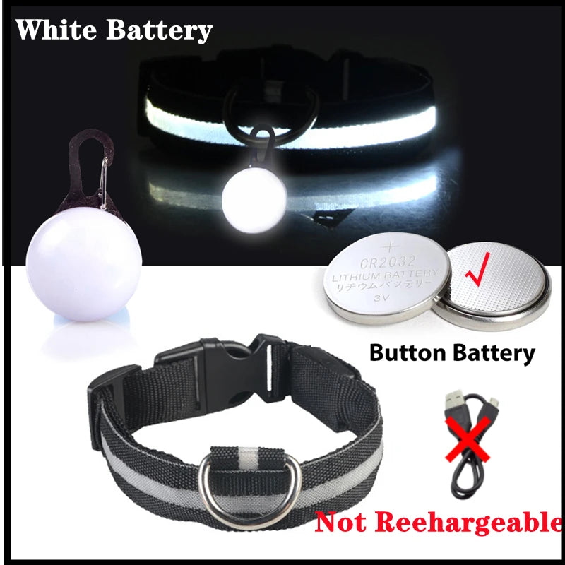 COOYOMOO USB Charging Glowing Dog Collar With Pendant LED Light