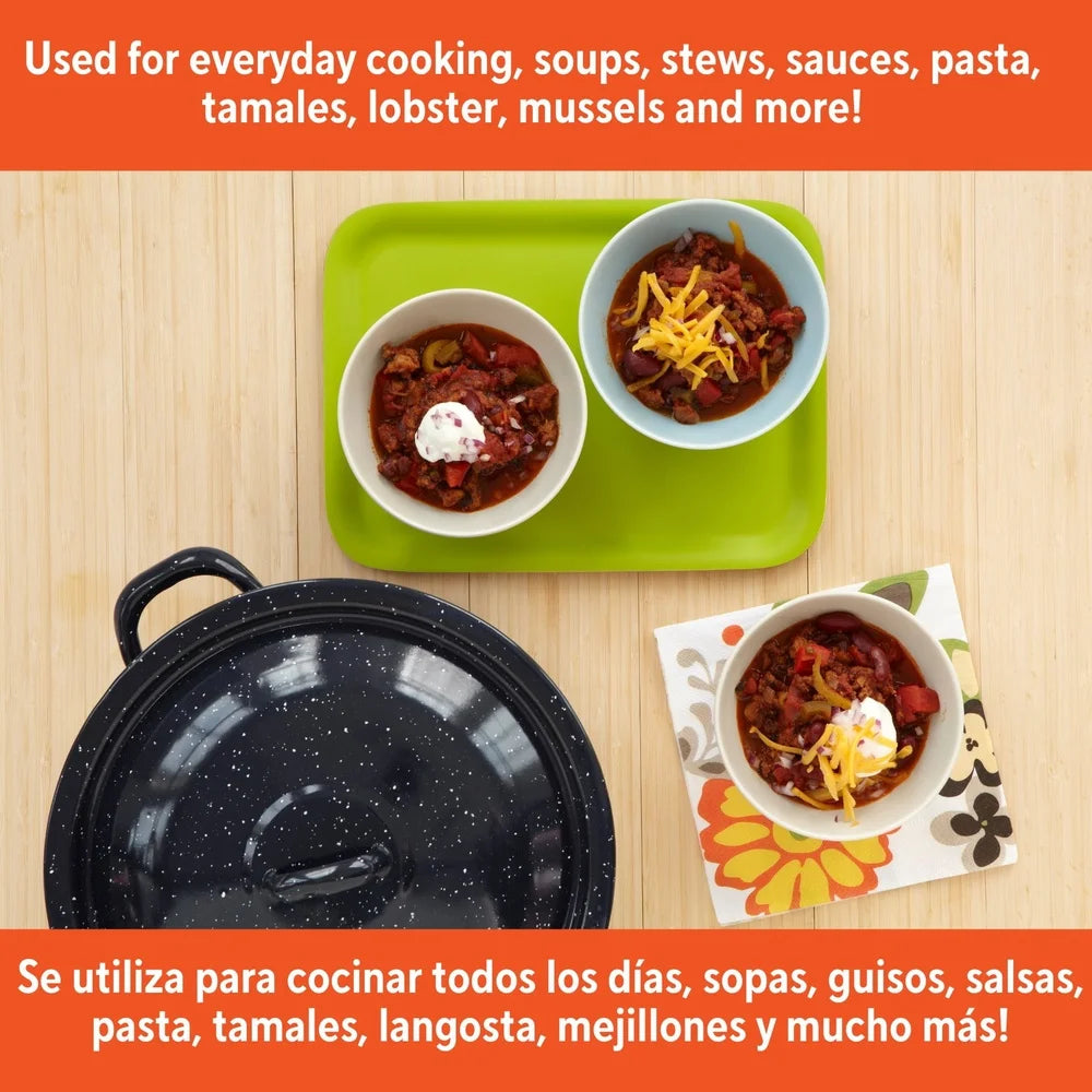 Enamel Stock Pot Heavy Duty For Soups Stews And More