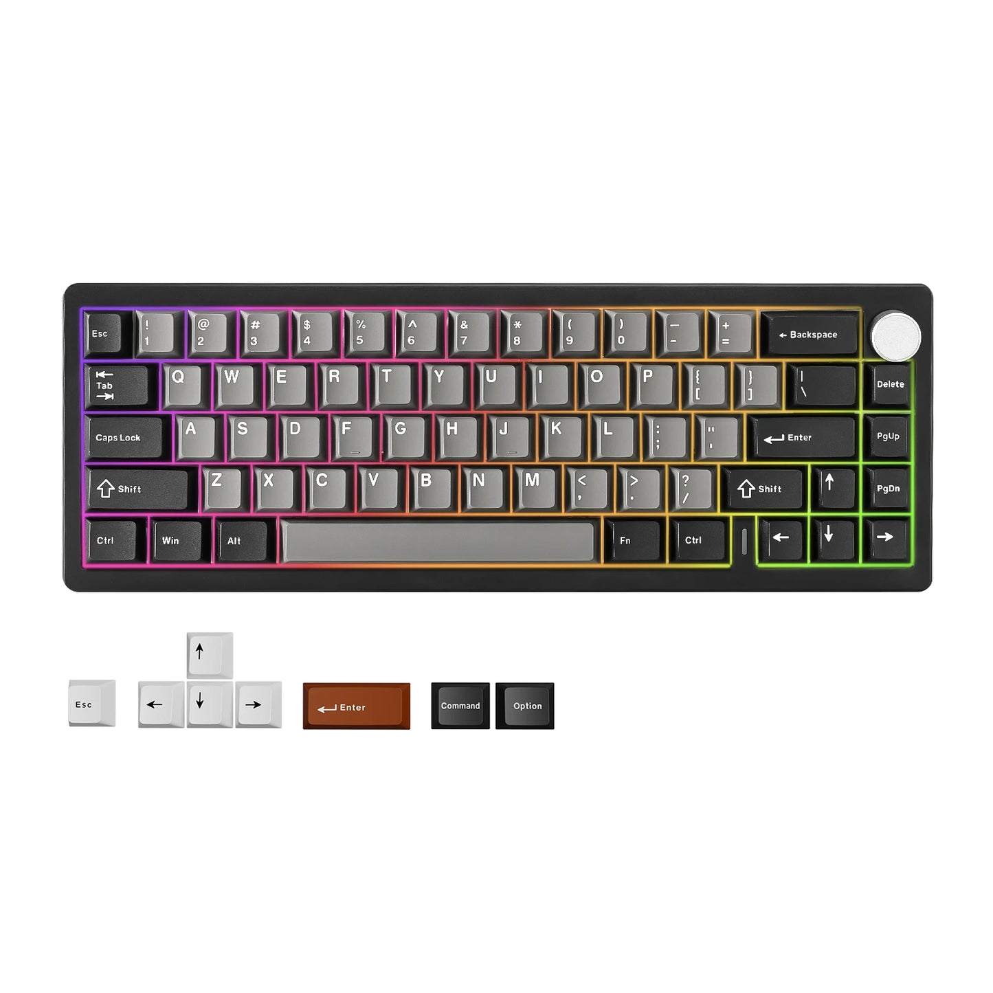 YUNZII AL68 Wireless Mechanical Keyboard With Knob QMK VIA