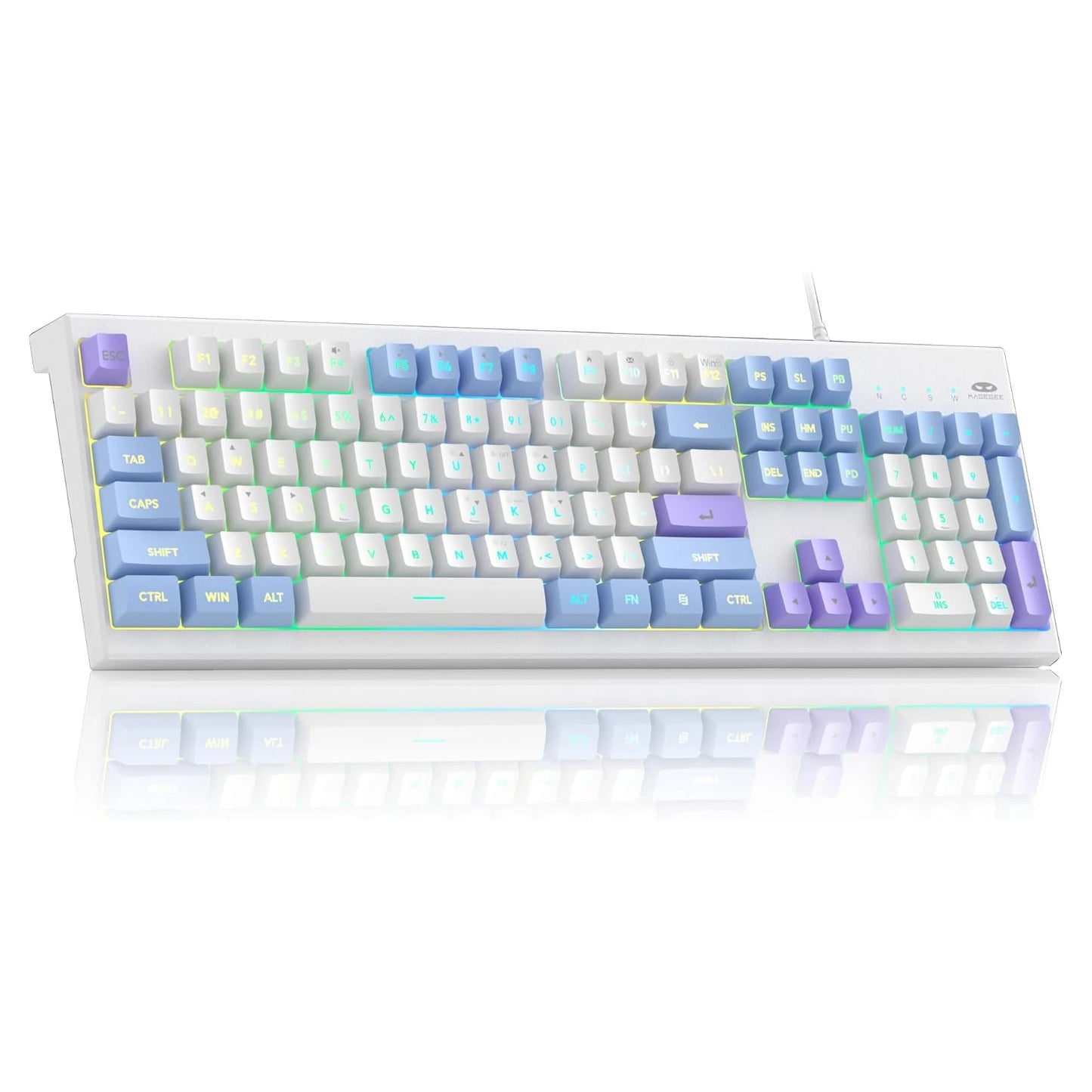 MageGee K2 Classic Keyboard Wired RGB Backlit 104 Keys