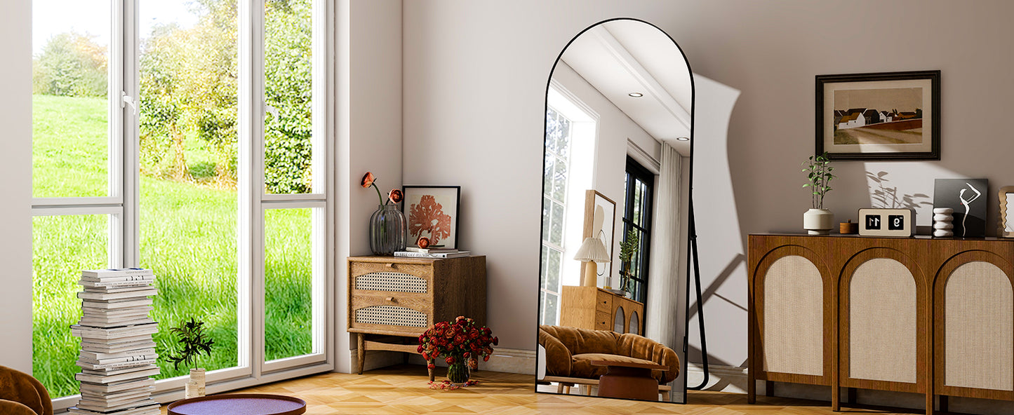 HARRITPURE Full Length Mirror With Aluminum Frame For Living Room