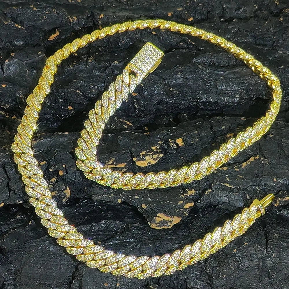 Cuban Link CZ Necklace Iced Out Jewelry Gift Women