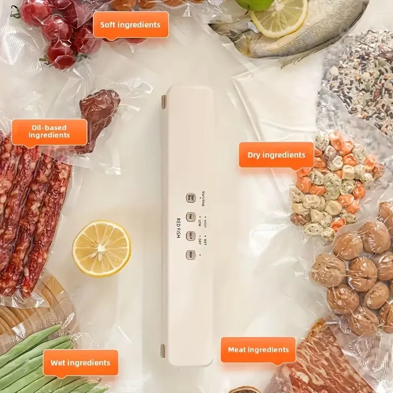 Smart Kitchen Vacuum Sealer With Bag Cutter And Rolls