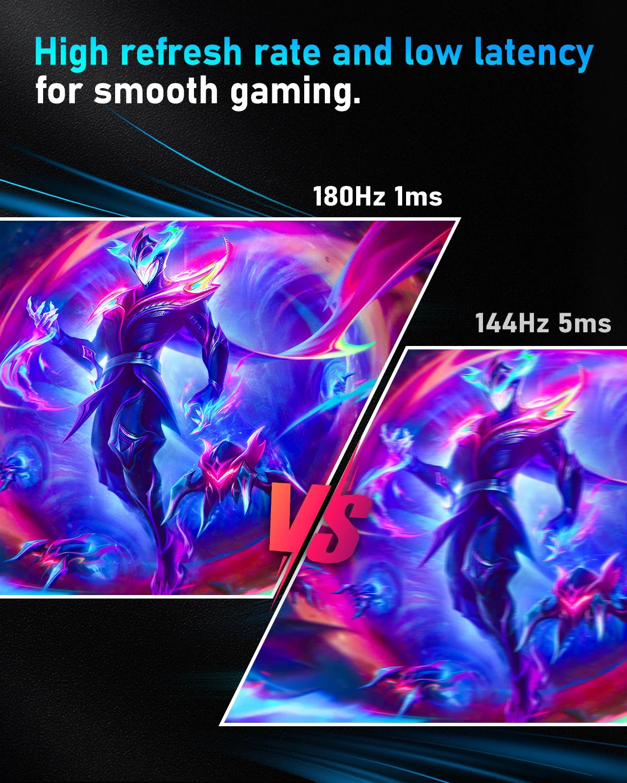 FYHXele 180Hz Gaming Monitor 1ms Response Time HDR G Sync