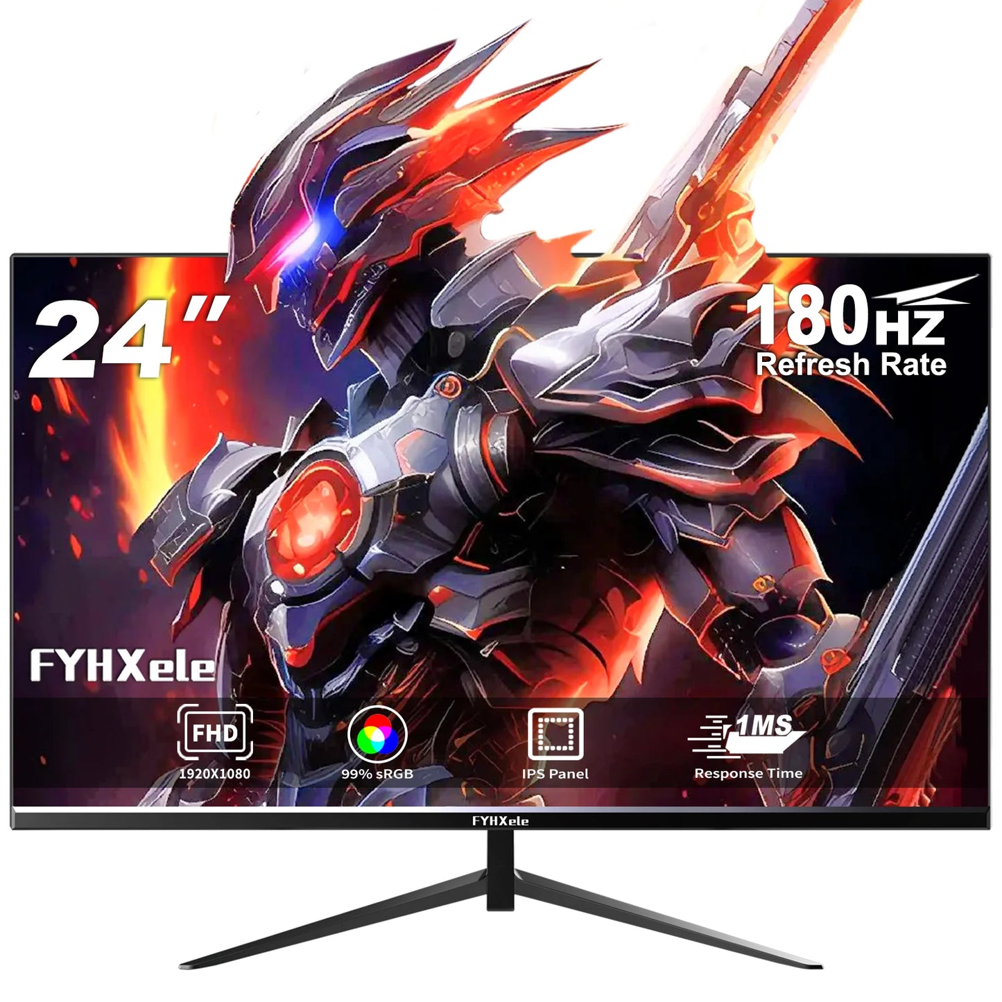 FYHXele Gaming Monitor 180Hz 1ms HDR G Sync VESA Display