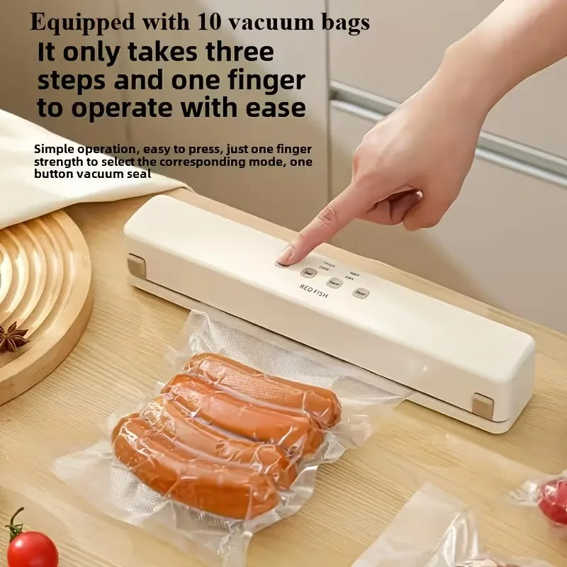 Smart Kitchen Vacuum Sealer With Bag Cutter And Rolls
