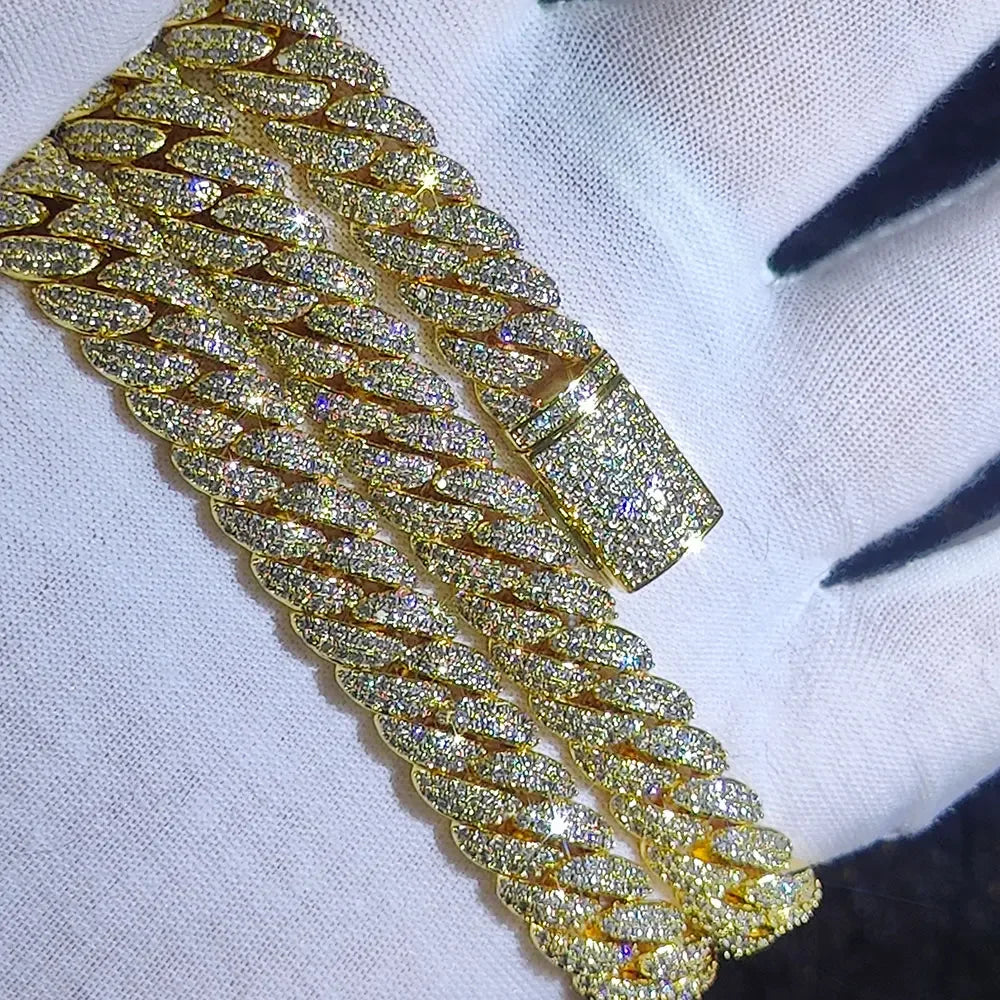 Cuban Link CZ Necklace Iced Out Jewelry Gift Women