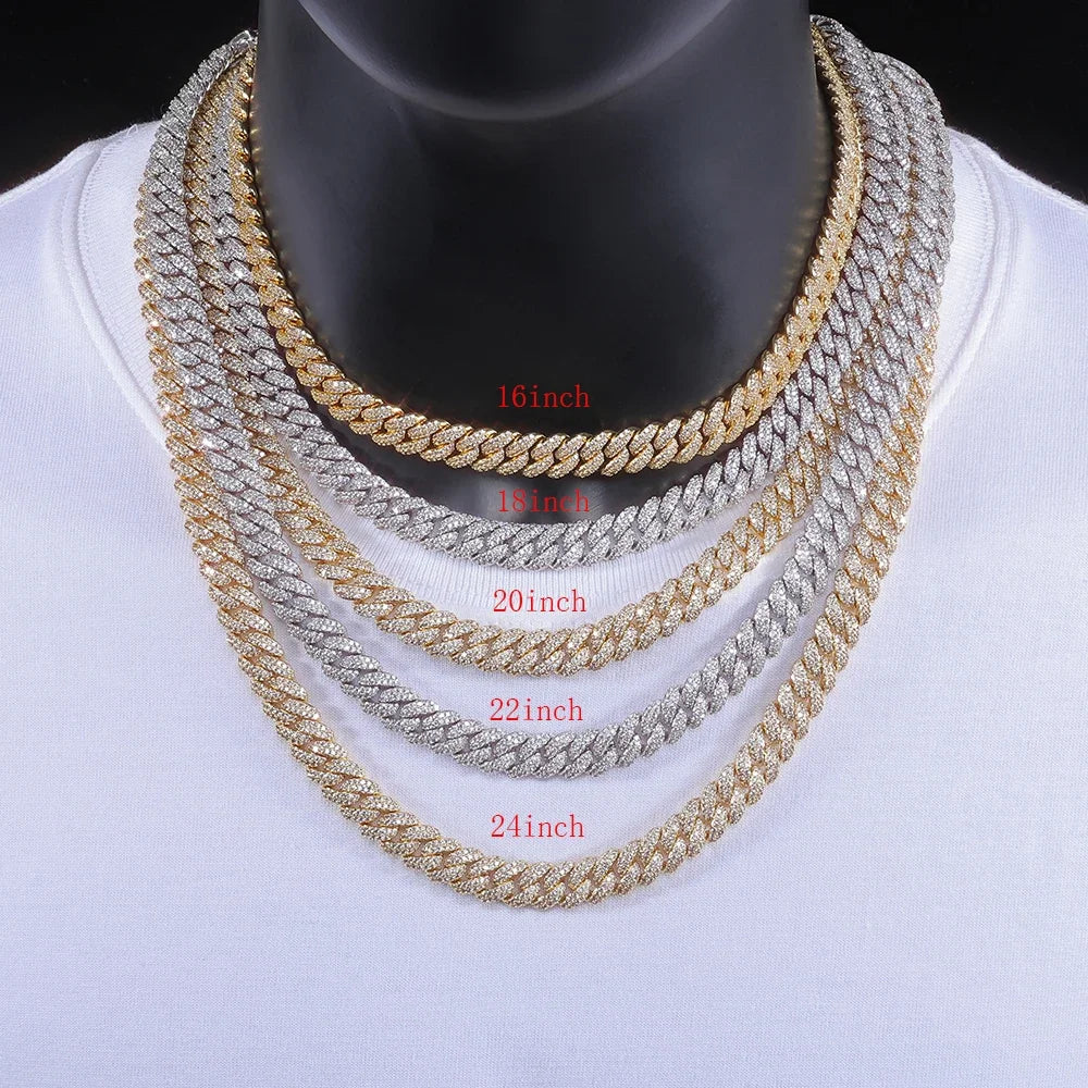 Cuban Link CZ Necklace Iced Out Jewelry Gift Women