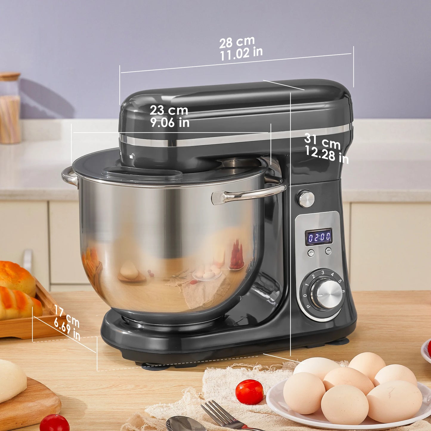 Biolomix Kitchen Stand Mixer And Blender With Quiet 1200W Performance