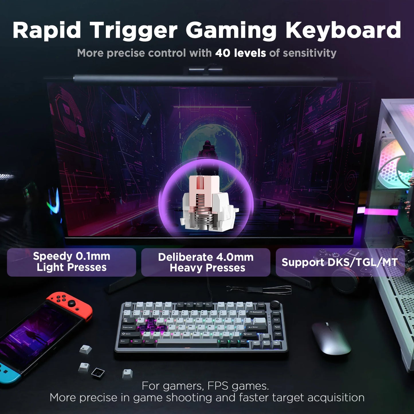 YUNZII RT75 Rapid Trigger USB Mechanical Gaming Keyboard