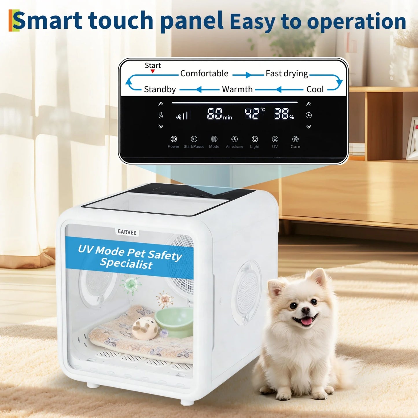 HiMISS 360 Degree Pet Drying Box With Five Outlets