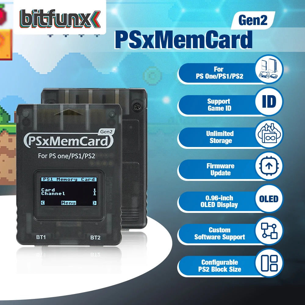 BitFunx PSxMemCard Gen2 SD2PSXtd For PS1 PS2 MicroSD