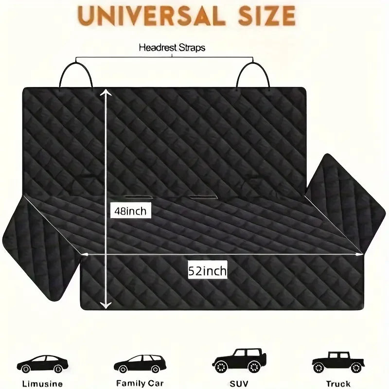 Rear Seat Cover Waterproof Anti Slip Car Seat Protector
