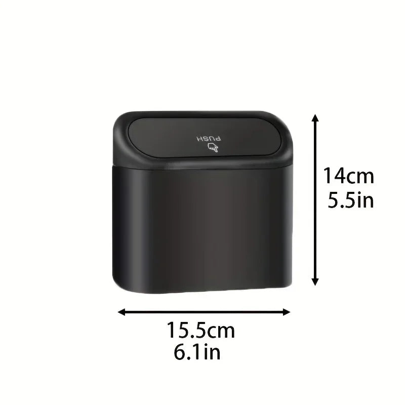 Car Trash Can With Lid Includes 60 Garbage Bags Leakproof Compact