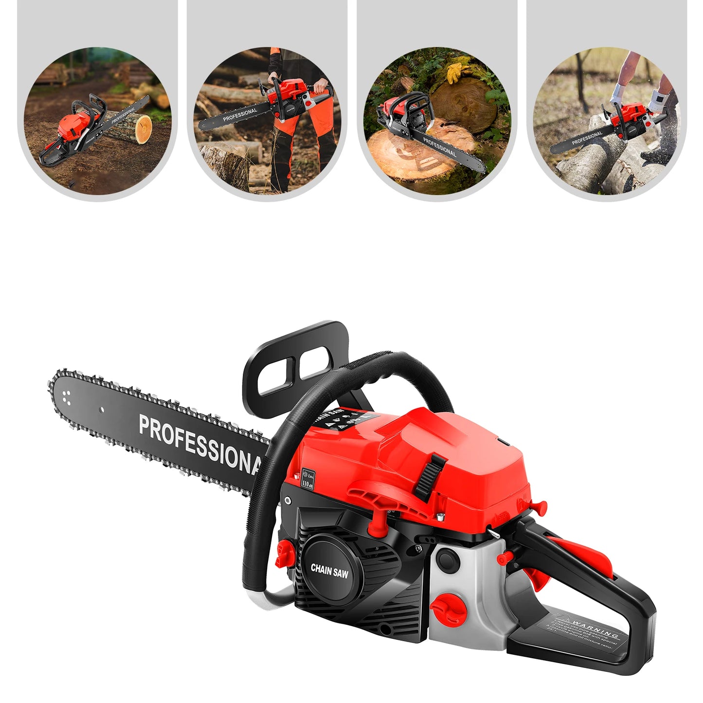Gasoline Chainsaw Handheld PP Shell For Gardens Farms Ranches