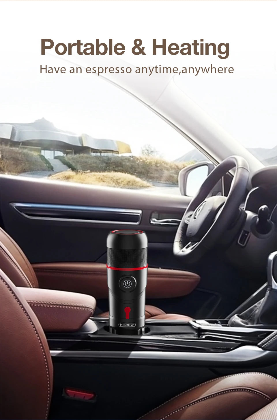 HiBREW Portable DC12V Espresso Coffee Maker For Car And Home
