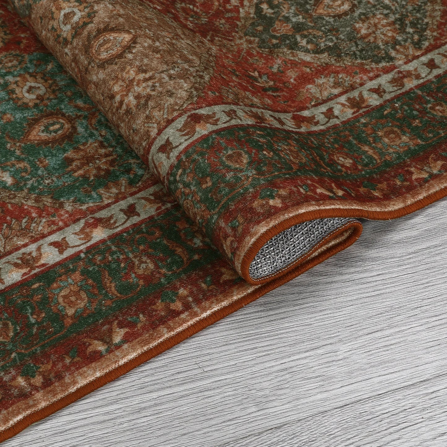 Geometric Moroccan Trellis Non Slip Washable Rug For Living Room