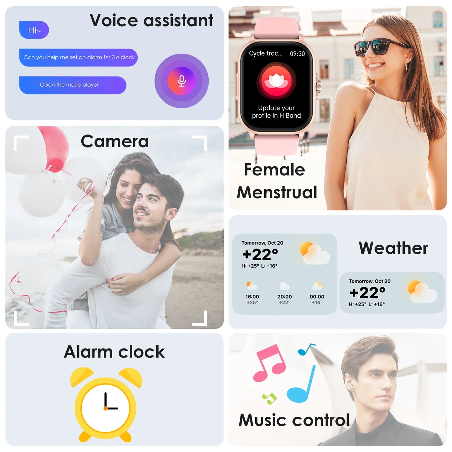 AI Health ECG PPG Smartwatch Blood Pressure Bluetooth Calling Women
