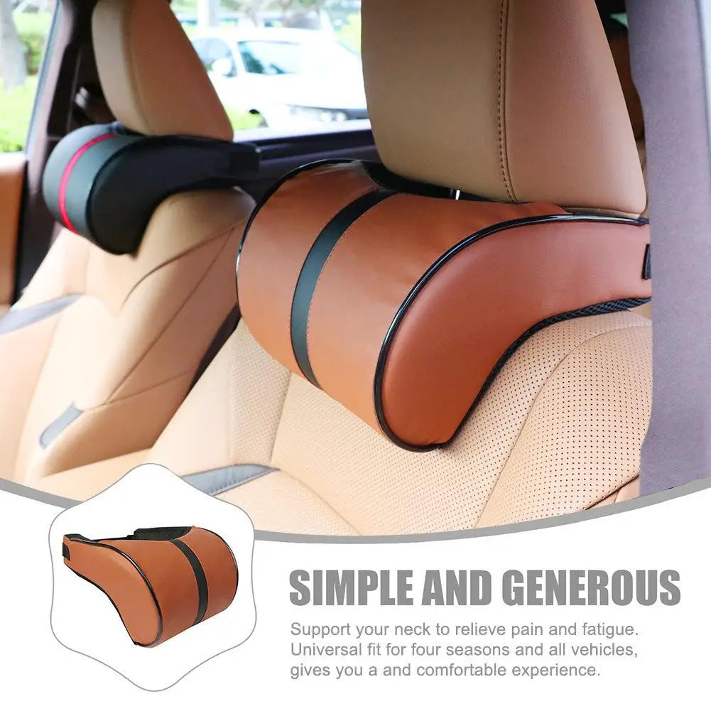 Adjustable Breathable Car Headrest Cushion Memory Cotton Neck Pillow