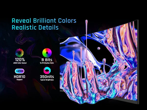 KTC Curved Gaming Monitor 180Hz 2K QHD HDR10 FreeSync GSync