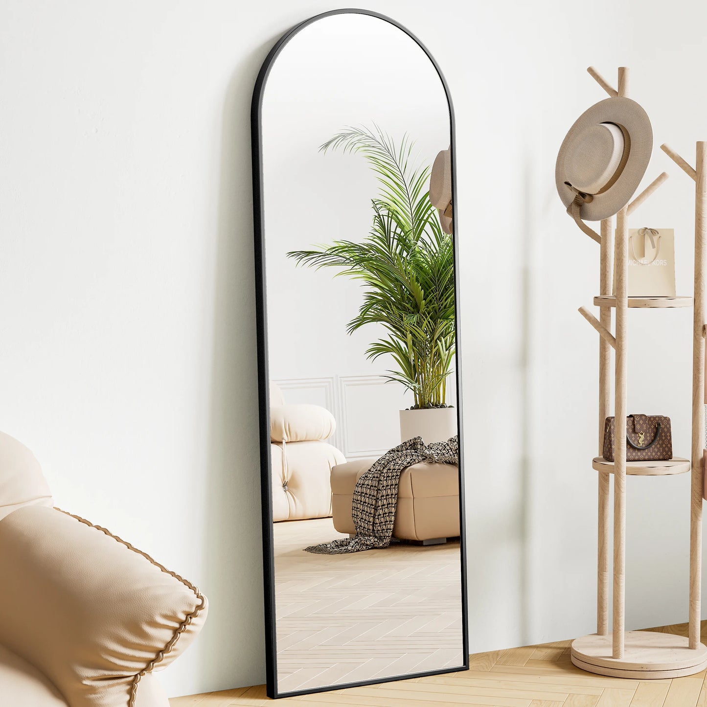 JHK Body Wall Mirror With Aluminum Frame For Living Room