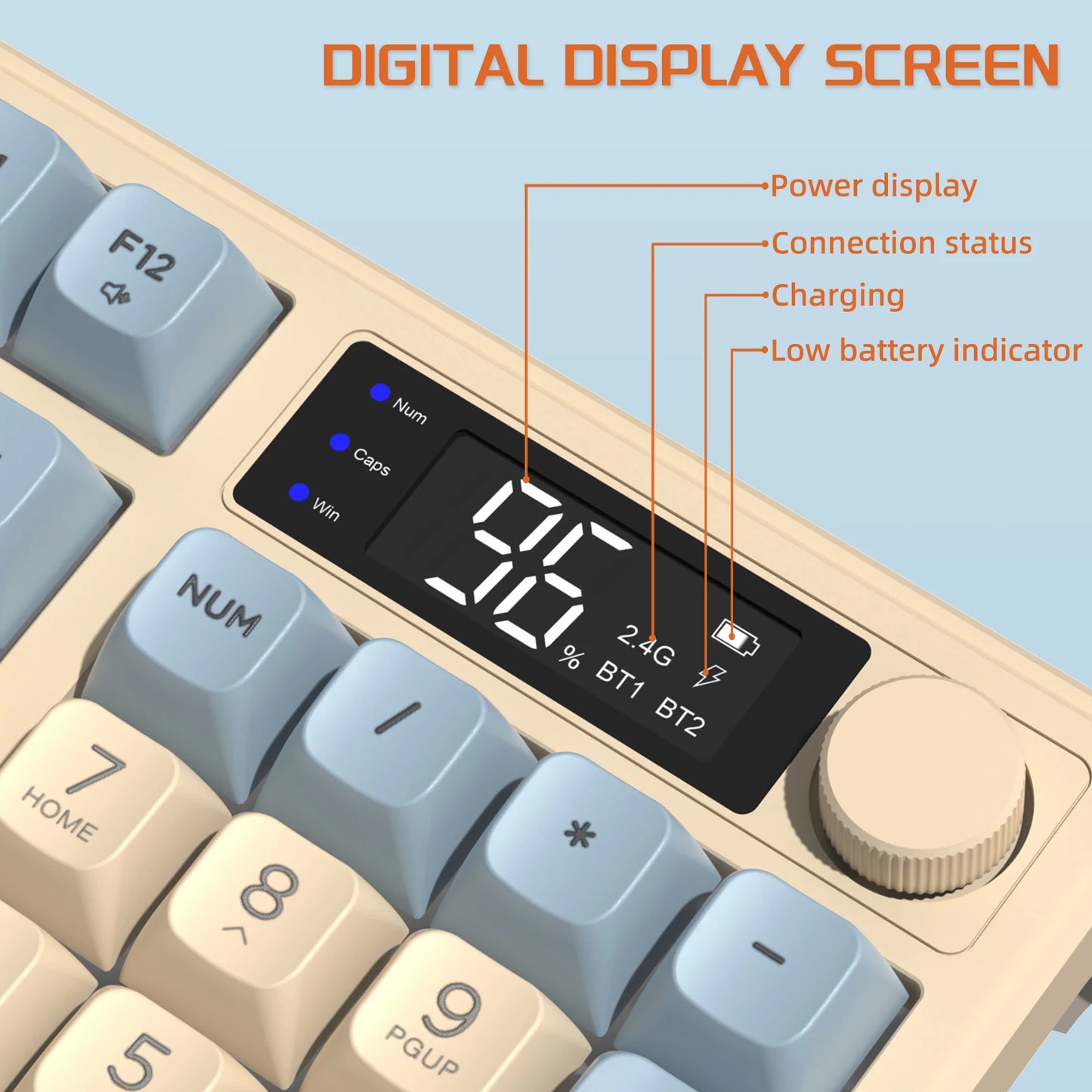 Attack Shark Ziyou Lang Wireless Gaming Keyboard With Display Screen And Knob