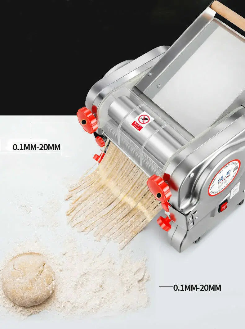 550W Electric Pasta Maker Noodle Machine Dual Knife Stainless Steel