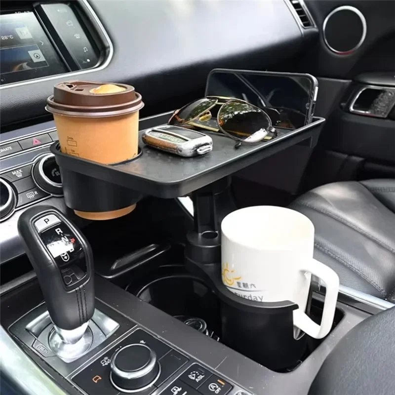 Universal Car Cup Holder Tray 360 Degree Rotating Organizer