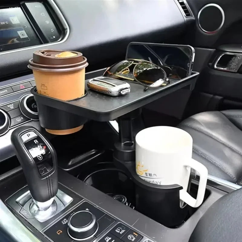 Universal Car Cup Holder Tray 360 Degree Rotating Organizer