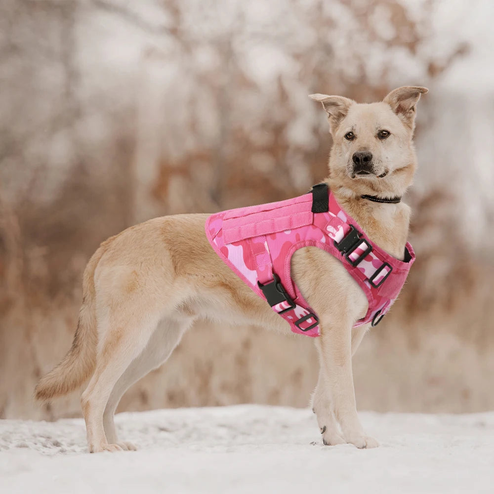 PETRAVEL Dog Harness Tactical Vest Adjustable Padded Nylon