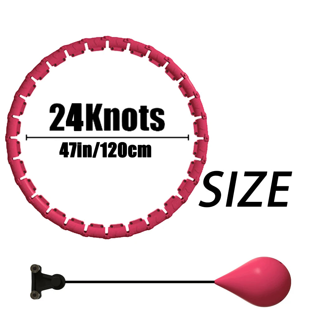 Weighted Fitness Circle Hoops For Adults Adjustable With Detachable Knots