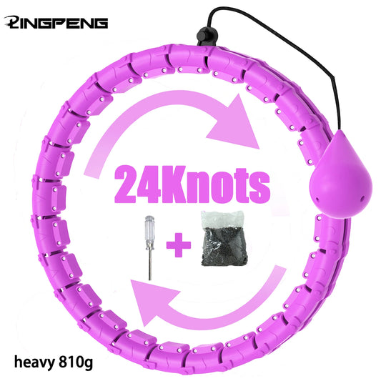 Weighted Fitness Circle Hoops For Adults Adjustable With Detachable Knots