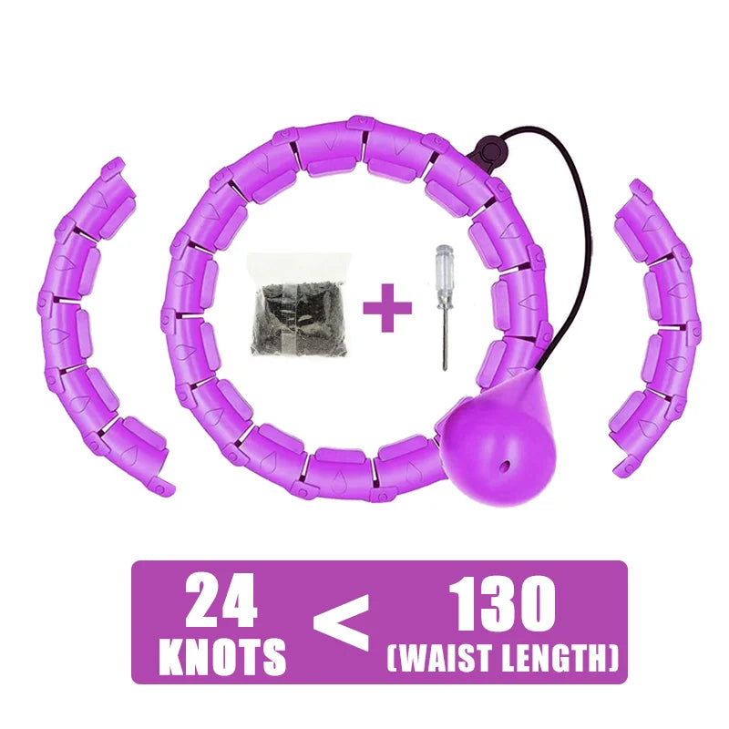 Weighted Fitness Circle Hoops For Adults Adjustable With Detachable Knots