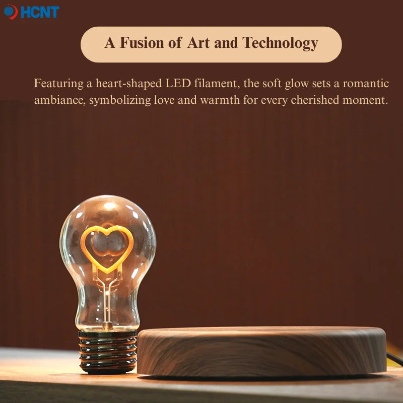 HCNT Levitating Bulb Lamp Magnetic Floating Desk Light
