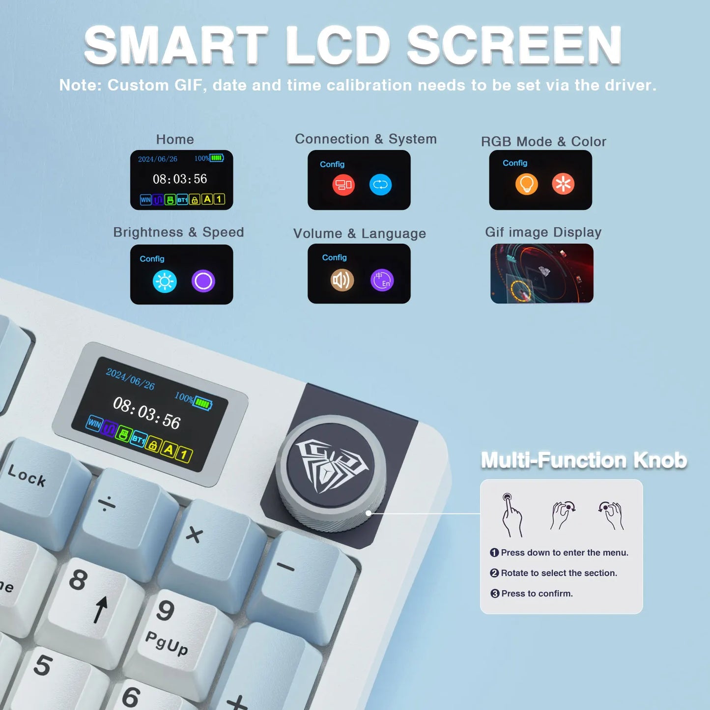AULA S98pro Wireless Mechanical Keyboard With Gasket Hot Swap