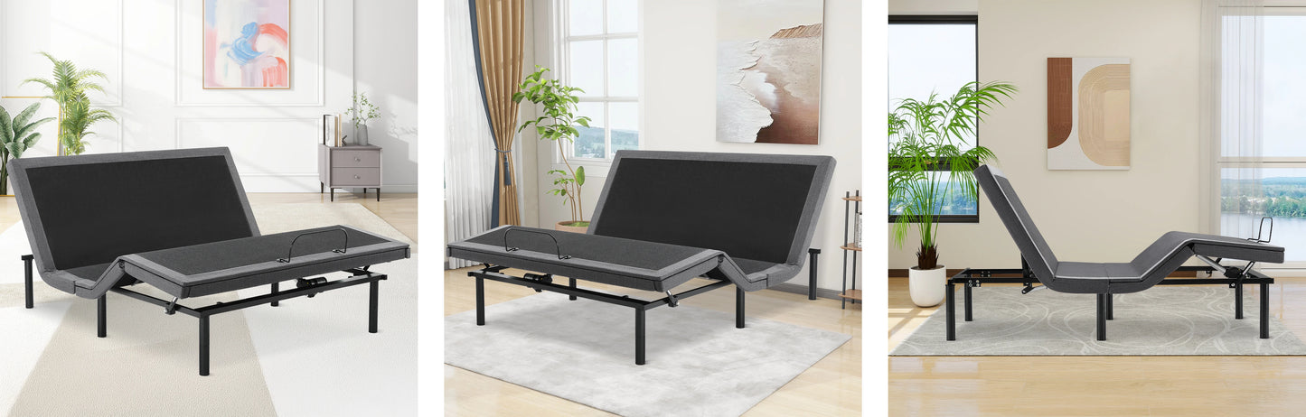 JHK Electric Adjustable Bed Frame With Wireless Remote USB Ports
