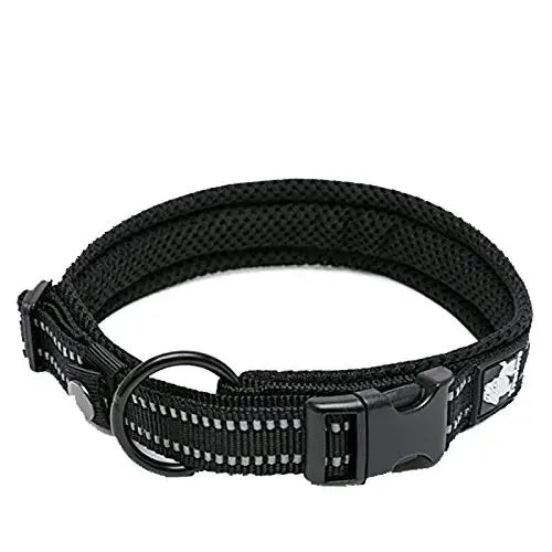 TRUELOVE Adjustable Nylon Dog Collar With Padded Reflective Training