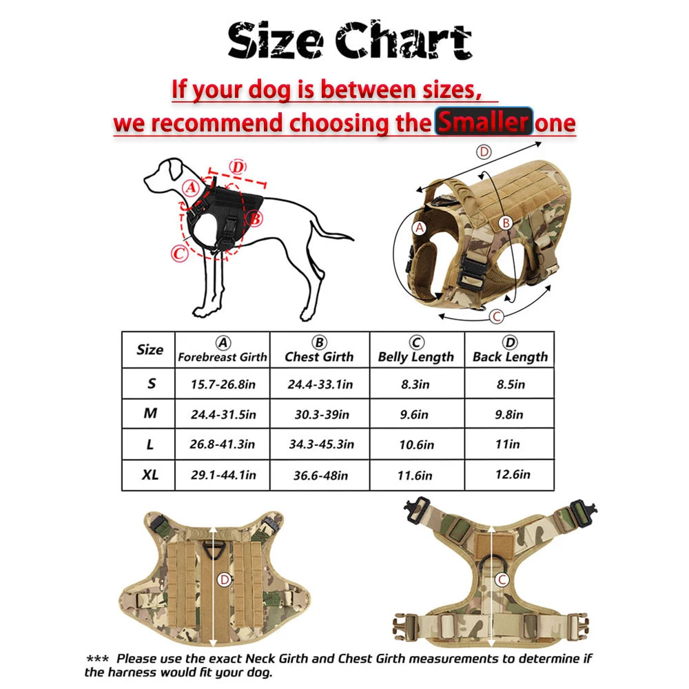 Tactical Dog Harness Leash Set