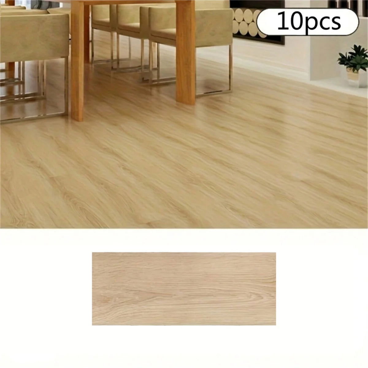 PVC Wood Grain Floor Sticker Set Self-Adhesive Waterproof