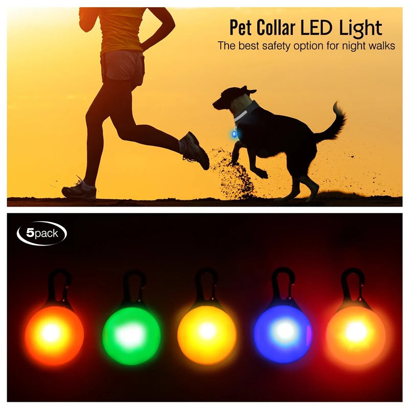 COOYOMOO USB Charging Glowing Dog Collar With Pendant LED Light