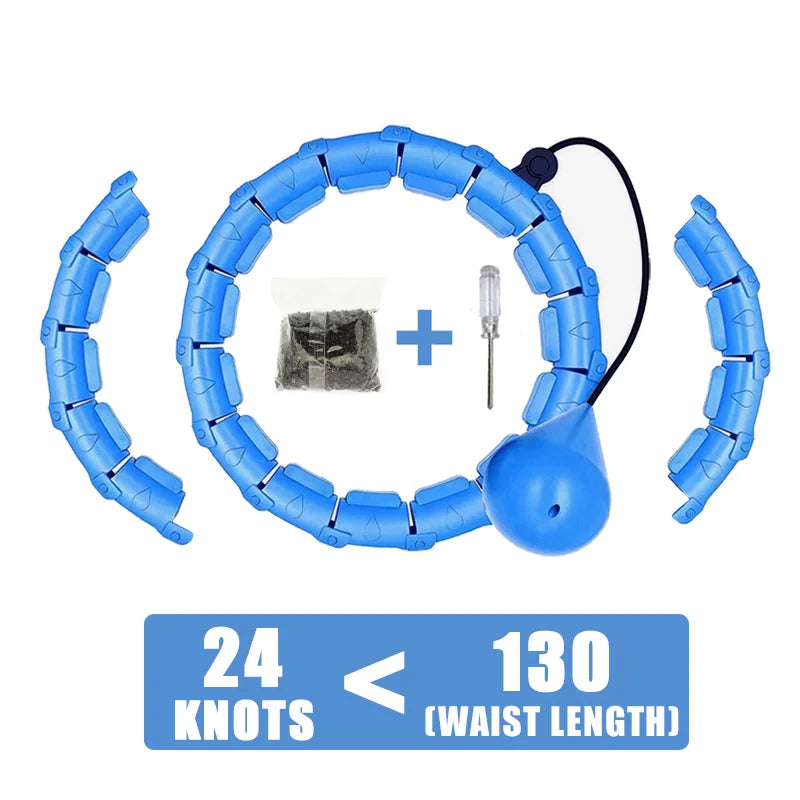 Weighted Fitness Circle Hoops For Adults Adjustable With Detachable Knots