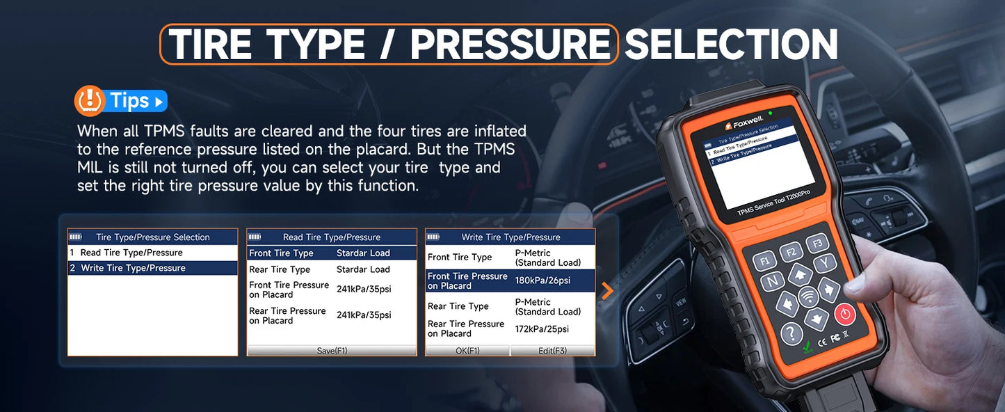 Foxwell T2000 Pro TPMS Relearn Tool For Auto Diagnostics