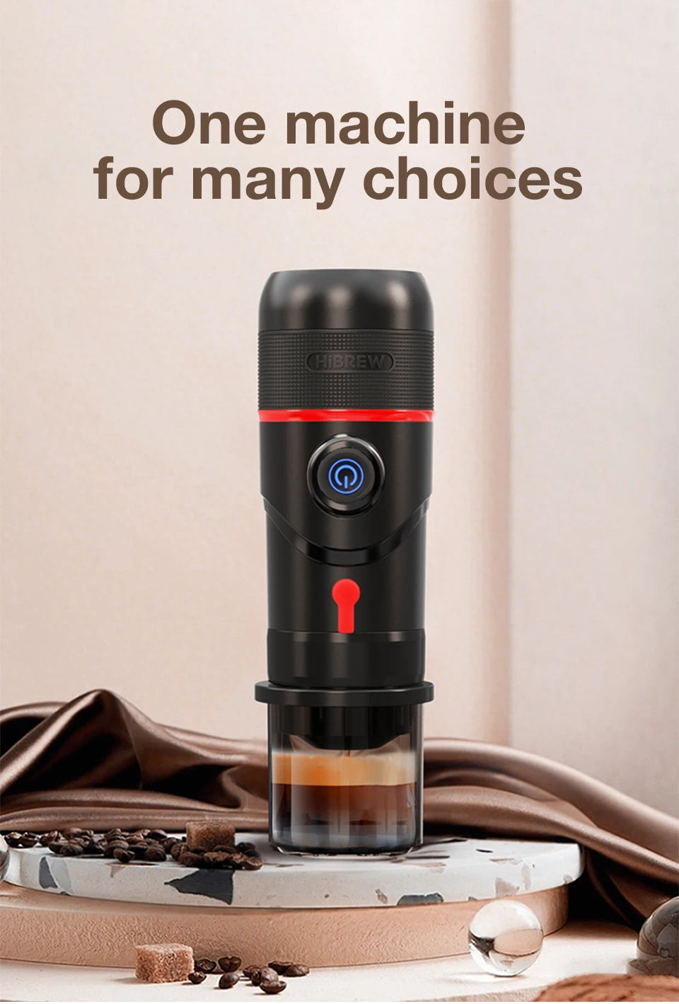 HiBREW Portable DC12V Espresso Coffee Maker For Car And Home