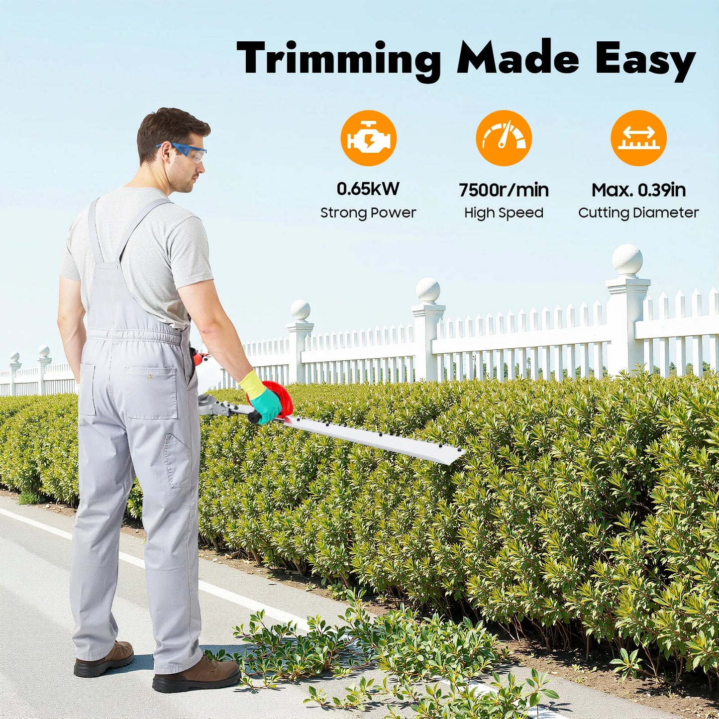 Bymaocar Gas Hedge Trimmer With Single Edge Blade Pro
